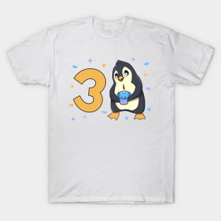 I am 3 with penguin - kids birthday 3 years old T-Shirt